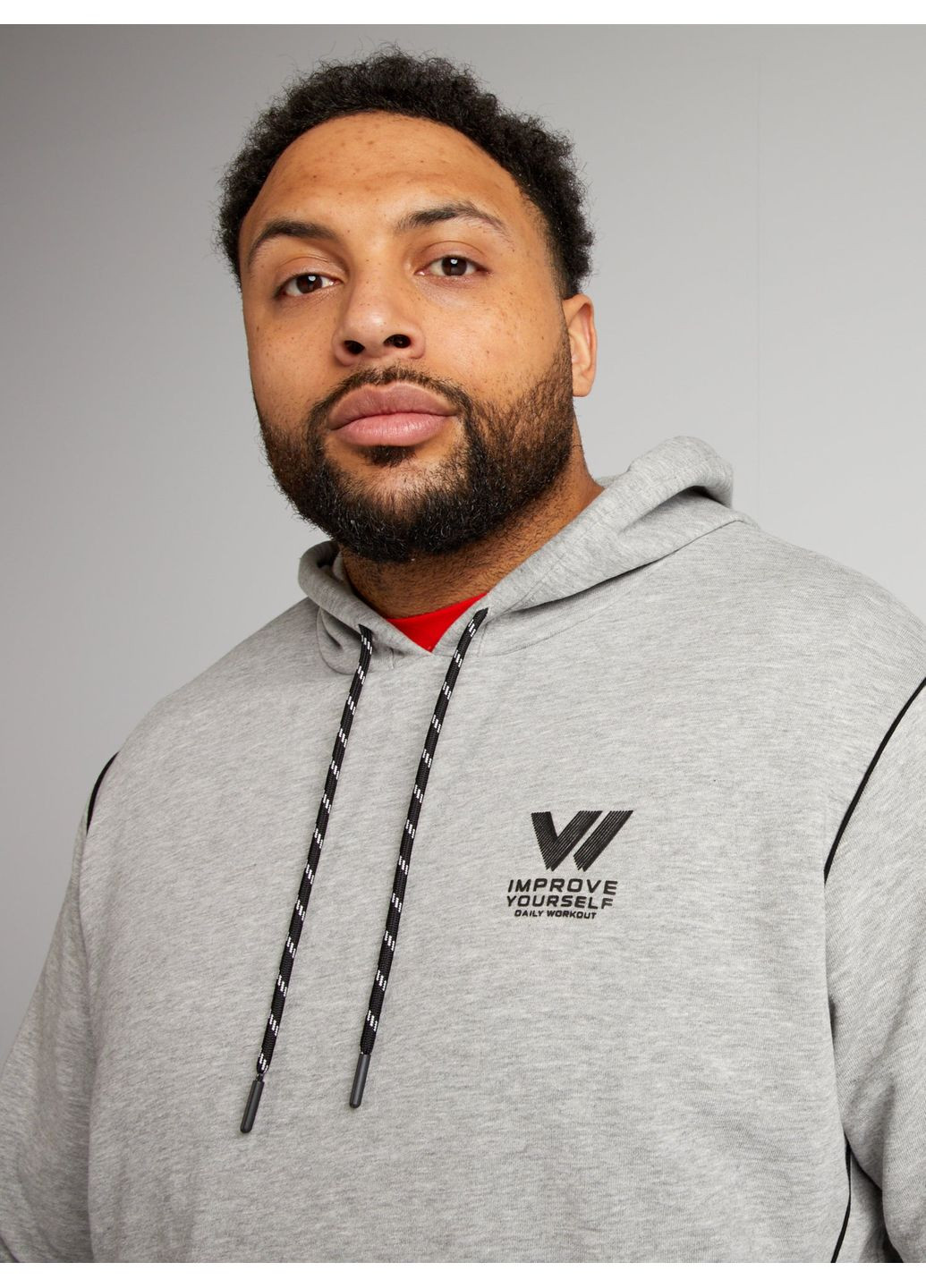 Худи демисезон,серый меланж, Kiabi (356130206)