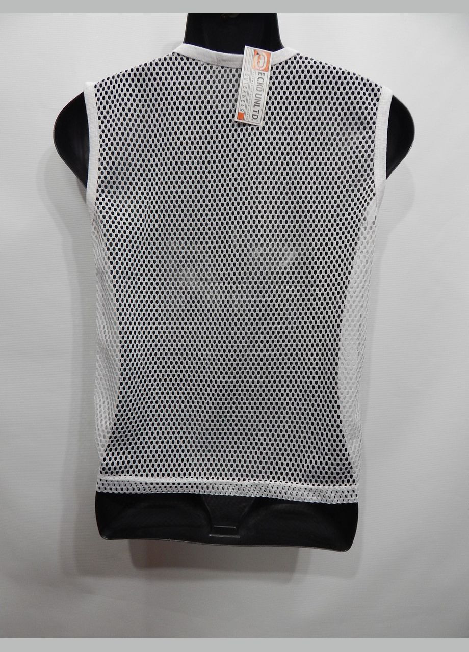 Белая мужская легкая футболка безрукавка сетка р.4648 016мфс (подросток, рост 160 см) Ecko Unltd