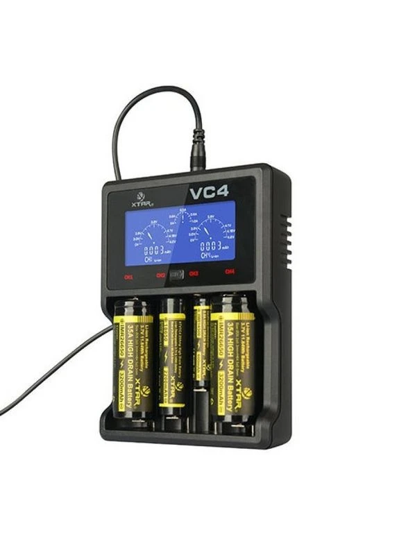 Зарядний пристрій VC4 з LCD дисплеєм для Ni-Mh, Li-Ion акумуляторів XTAR (375031608)