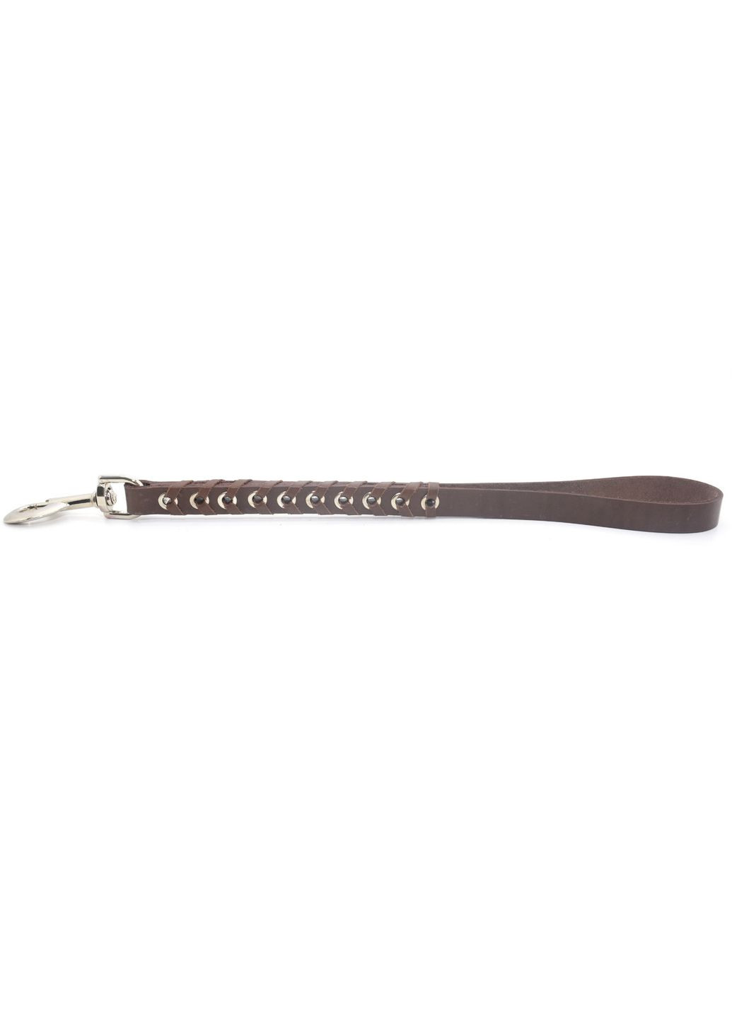 Поводокводилка ручка для собак кожаный П 40 см коричневый Zoo-hunt (269713357)