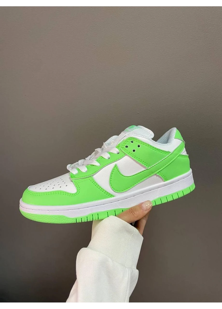 Білі літні кросівки nike sb dunk green white найк сб данк No Brand