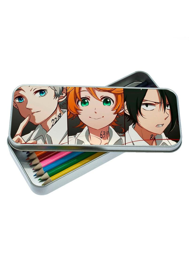 Органайзер для канцелярских принадлежностей металлический, кейс для мелочей Обещанный Неверленд #010 7*18 см Silver No Brand (309157318)