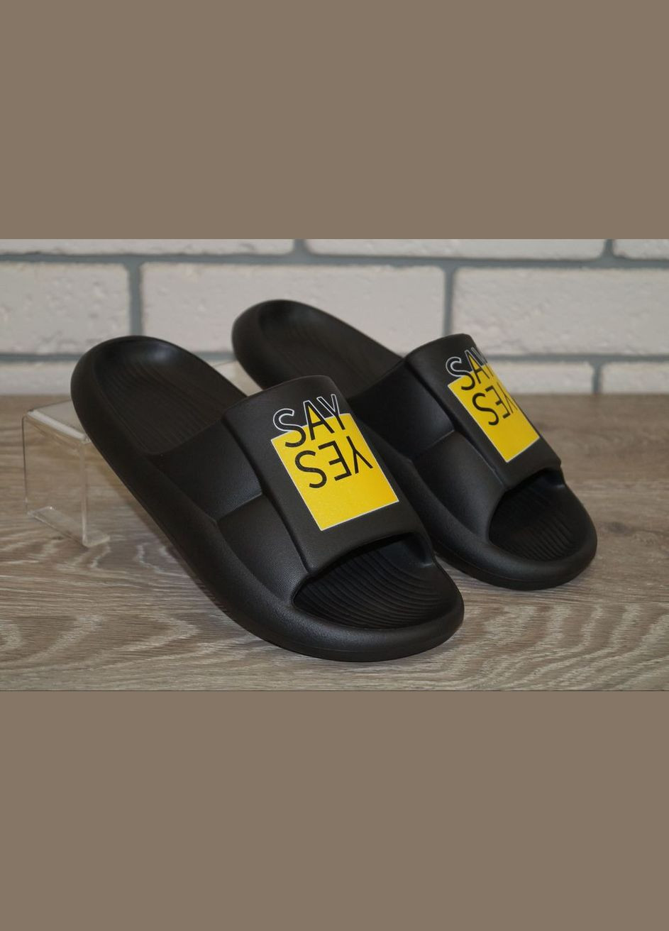 Черные повседневные, пляжные шлепанцы детские / подростковые Gipanis