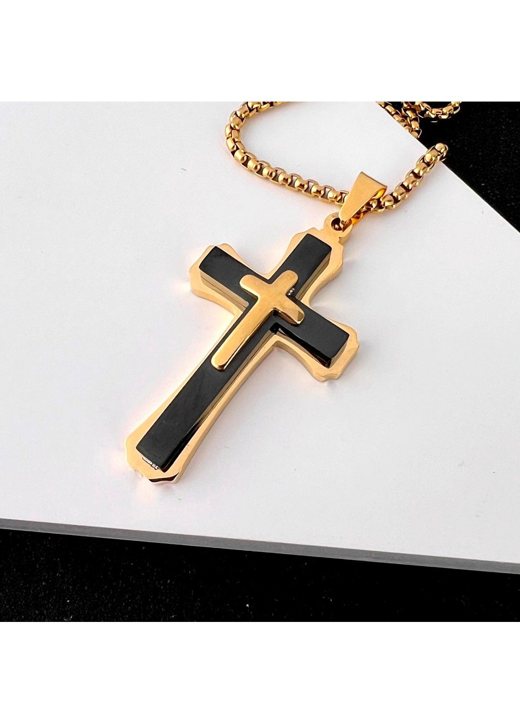 Крестик из нержавеющей медицинской стали PSC-062 No Brand (351503713)