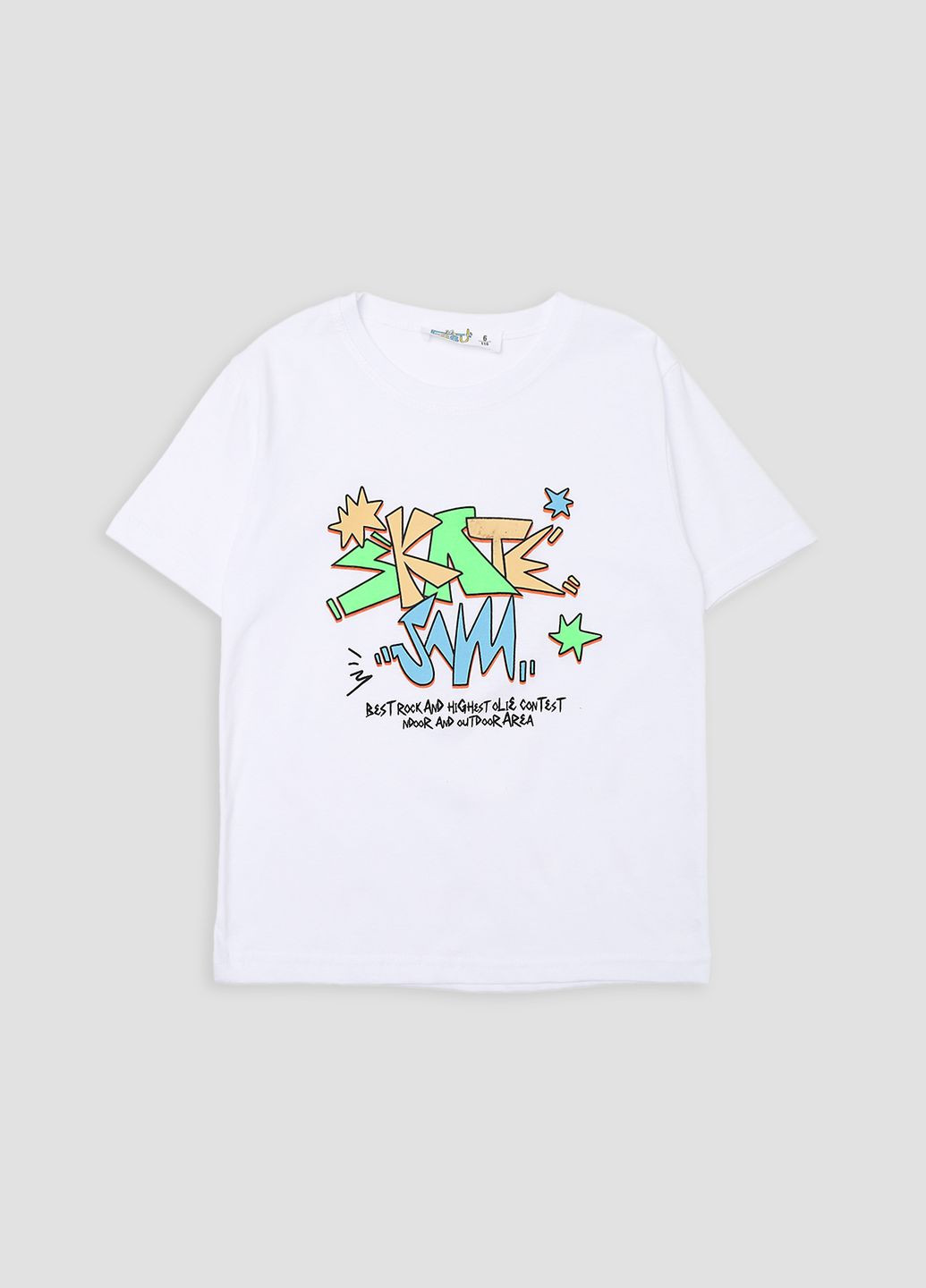 Біла літня футболка з коротким рукавом для хлопчика колір білий cb-00277105 Essu