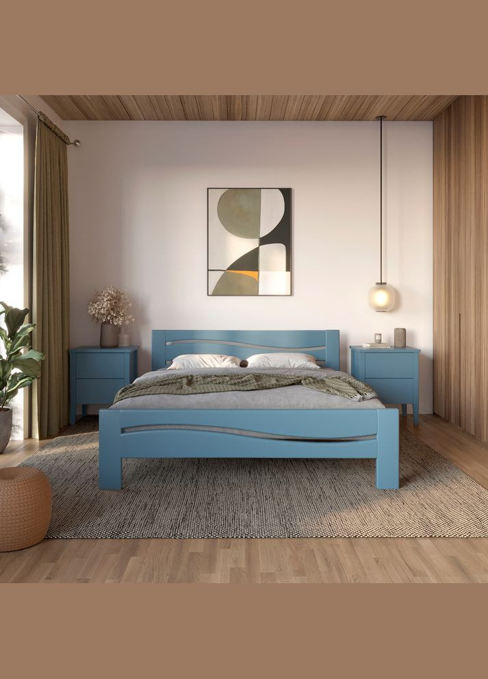 Полуторная деревянная кровать Неаполь (S7010R90B) 120х190 см (MBG-3754) Mebigrand (366087164)