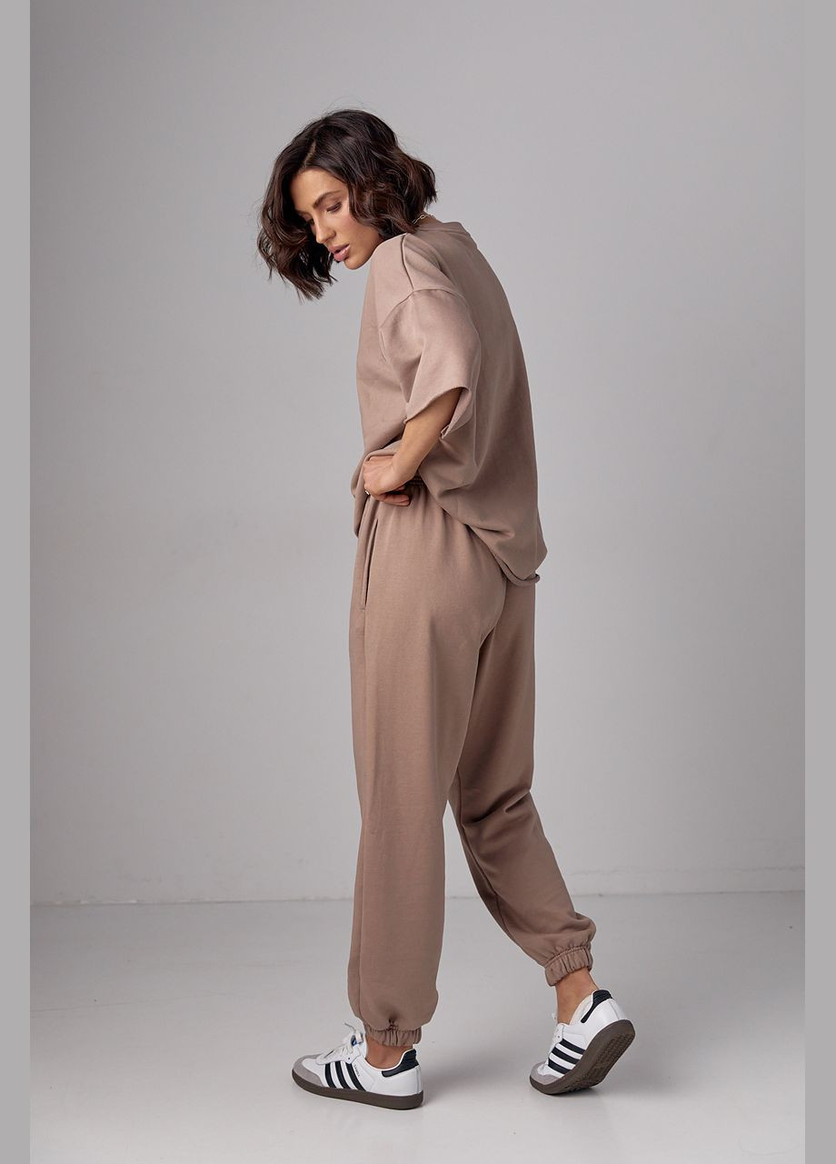 Спортивний костюм із трикотажу з прорізом на джогерах Liton (296909022)