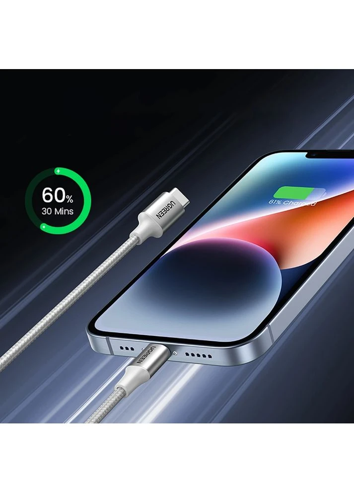Оригинальный! Кабель USB 2.0 Type-C M-Lightning M, 1 м, (20 В/3 А), (60 Вт), US304 Ugreen (399788362)