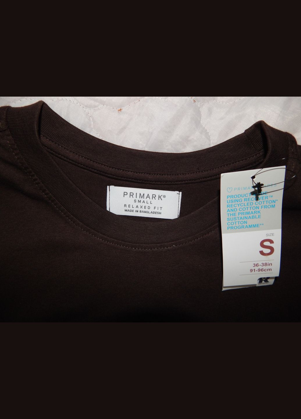 Коричнева чоловічі футболки regular fit оригінал р.48 103fmls (тільки у вказаному розмірі, тільки 1 шт) Primark