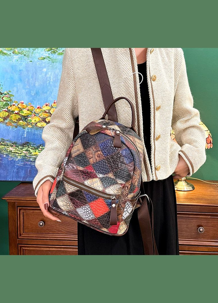 Женский городской рюкзак прогулочный разноцветный рюкзачок для девушки OEM (322648768)