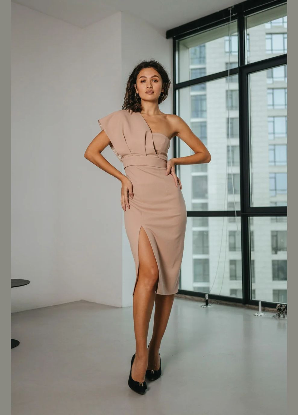 Кофейное праздничный, коктейльное, карнавальный, откровенный, вечернее платье Seventeen