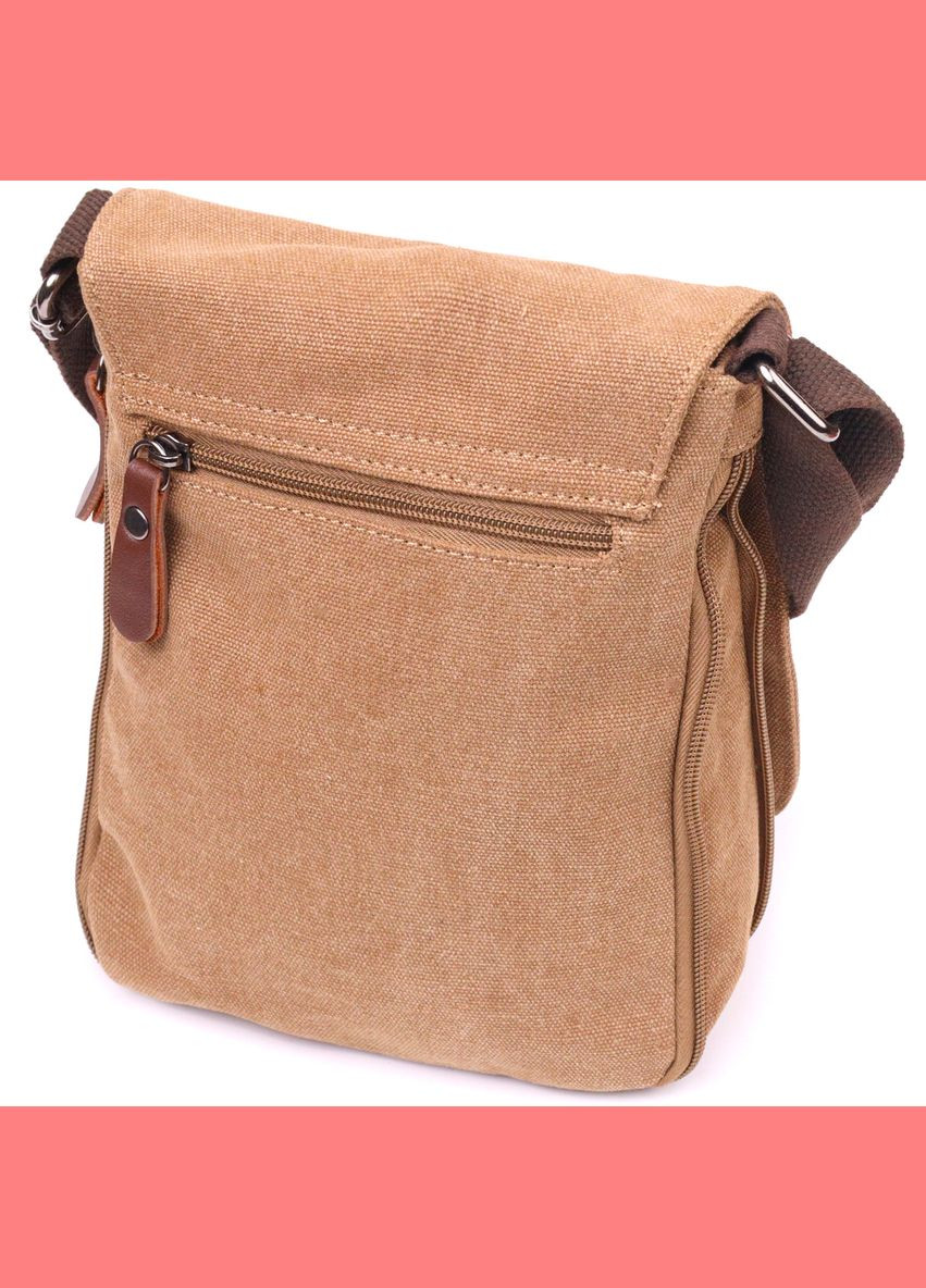 Сумка мужская через плечо из текстиля 21268 Коричневая Vintage (302009022)