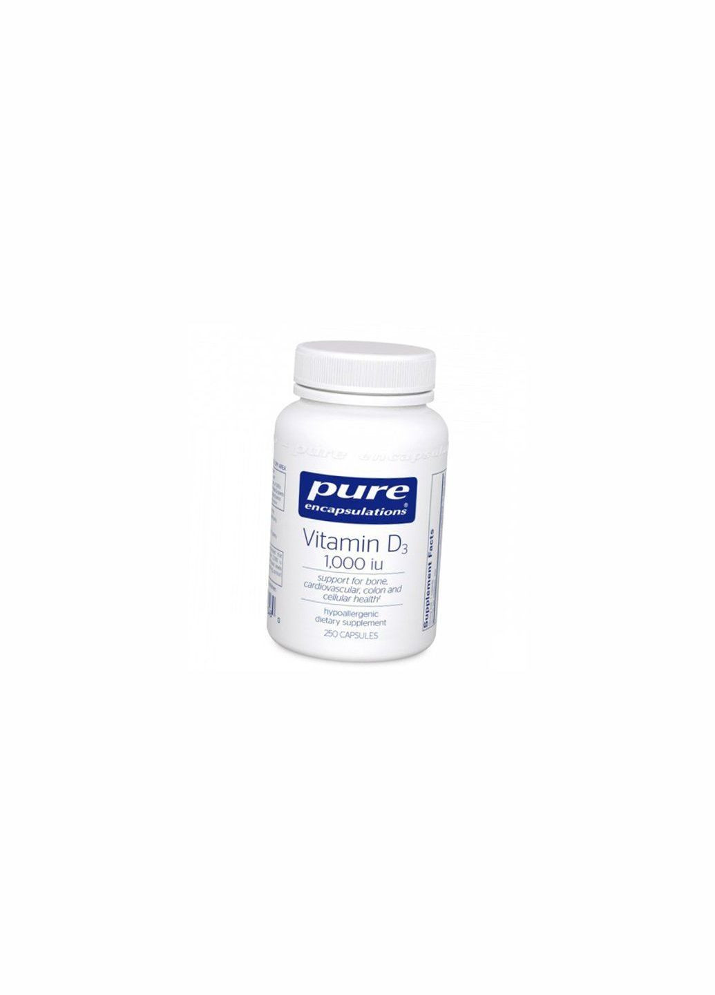 Витамин Д3, Vitamin D3 1000, 250капс (36361062) Pure Encapsulations (293254068)