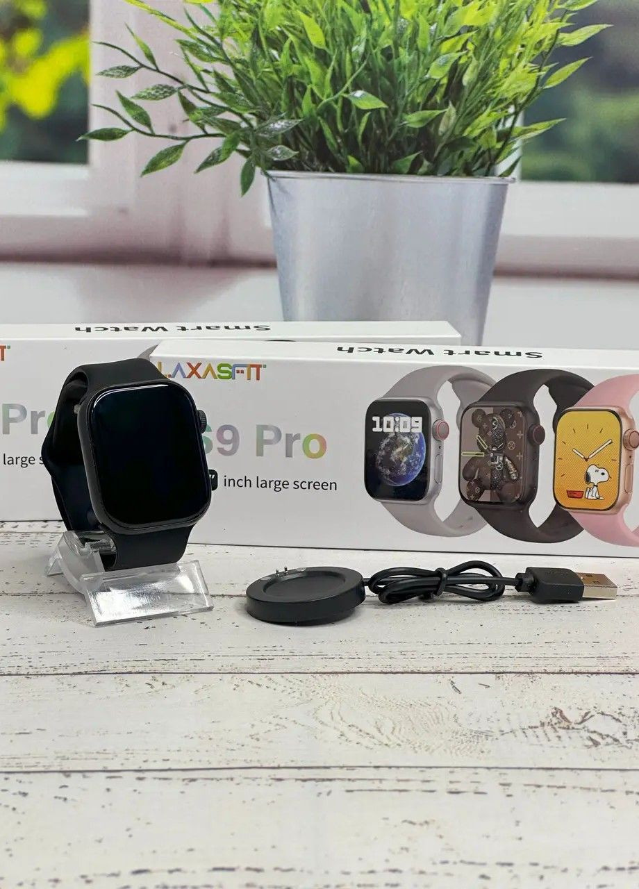 Смарт-часы 9-го поколения 45/49 мм с подсчётом калорий, пульсометром и шагомером, Black Smart Watch S9 PRO (369963549)