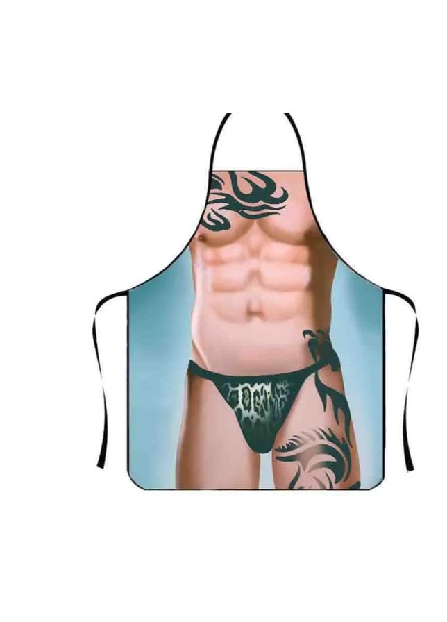Фартук прикольный для мужчин татту 75 на 60 см разноцветный Jannet Фартух (317638638)