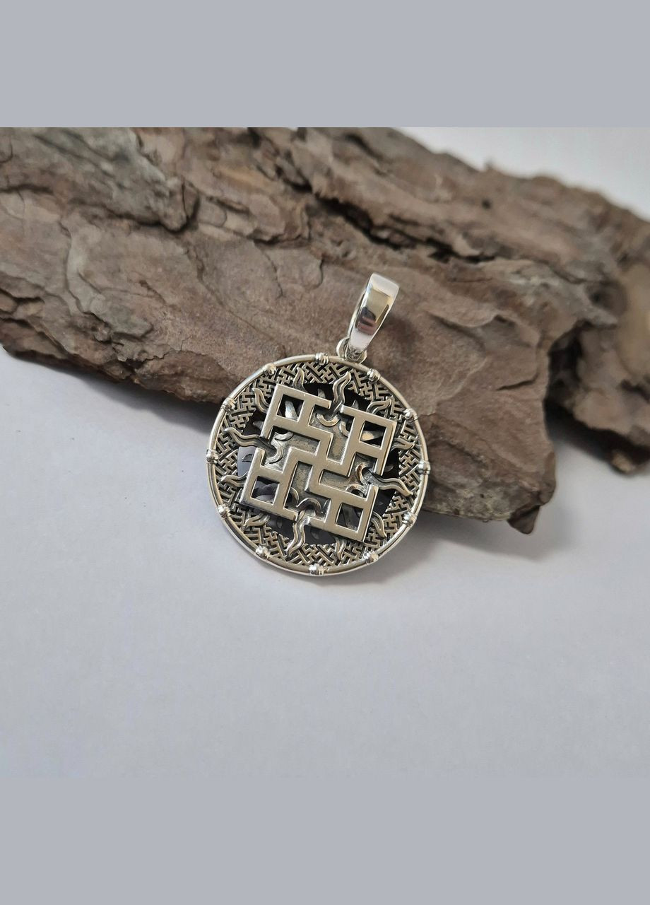 Серебряная подвеска оберег амулет Духовная Сила Черненное серебро 925 пробы (АРТ.93407) 9.70г No Brand (323223257)