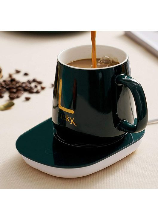 Керамическая электрочашка с подогревом в подарочной коробке в 3 цветах от сети 220в Unique (365877063)