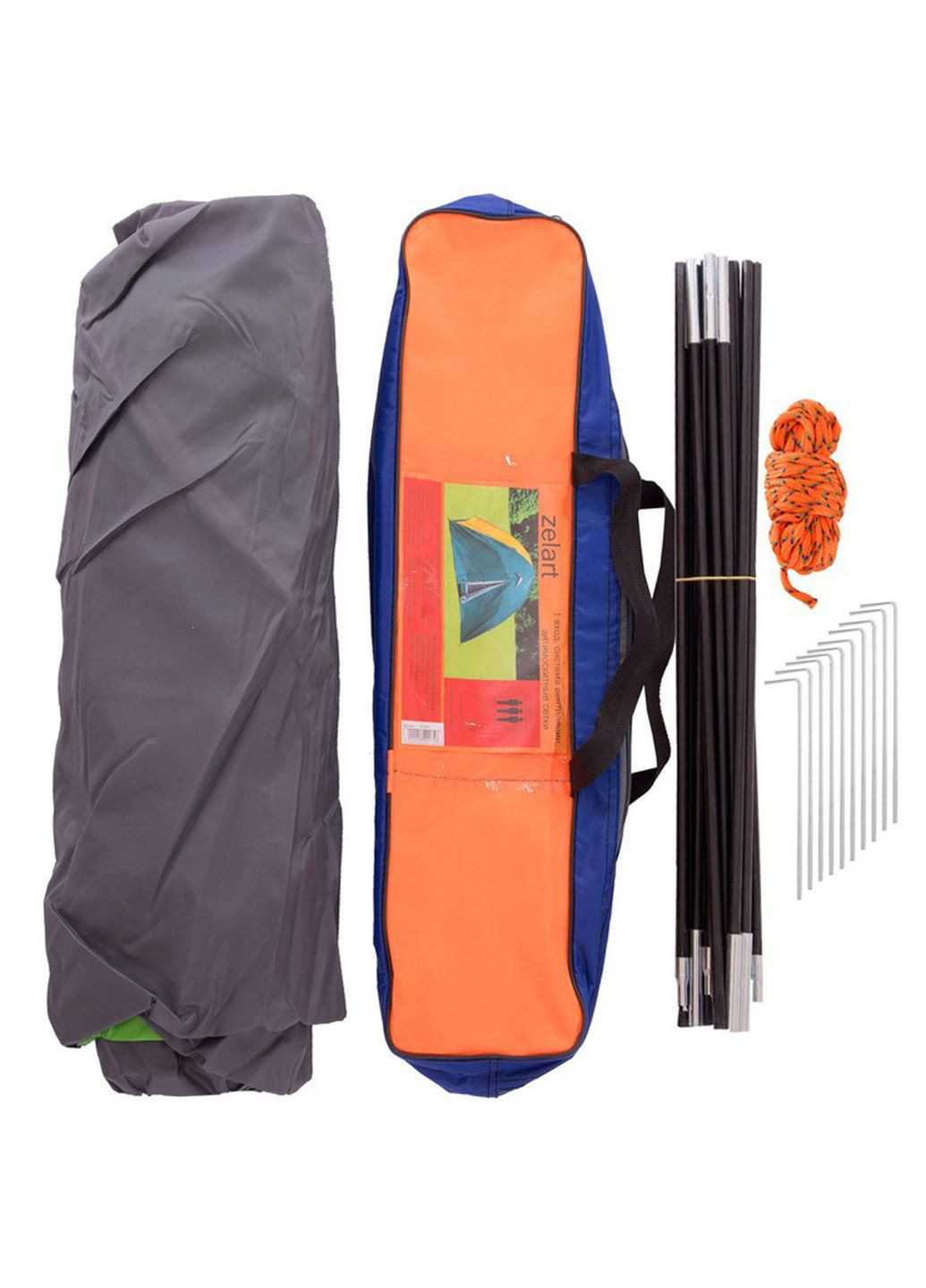 Палатка трехместная 2.00 х 2,00 м с тентом Zelart (302793499)