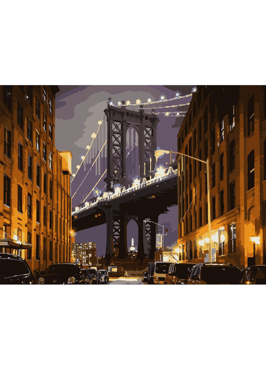 Картина за номерами " " /956445/ "Брукленський міст", 30*40см, LED підсвітка Santi (370642410)