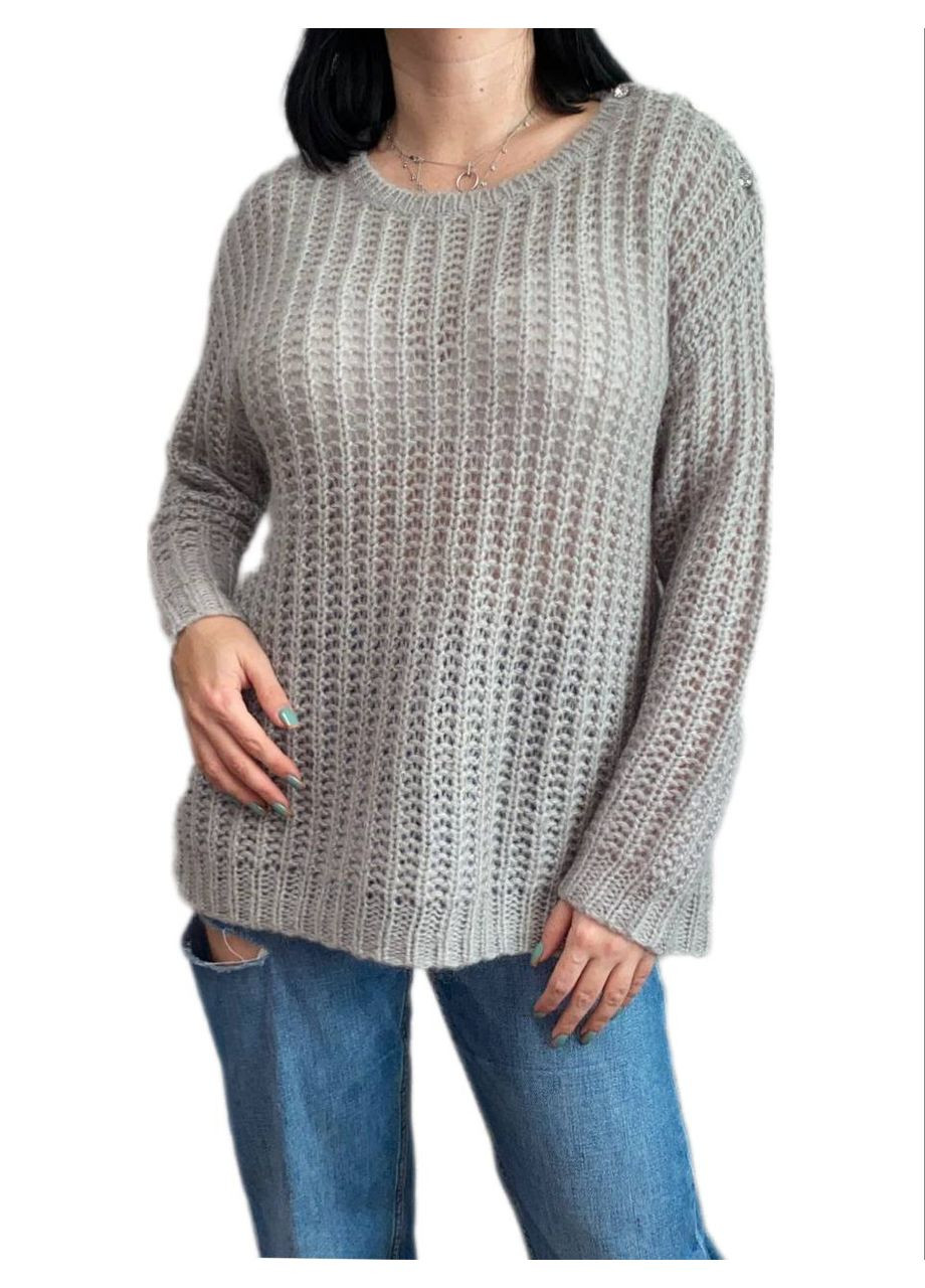 Сірий демісезонний светр Wool & Cashmere