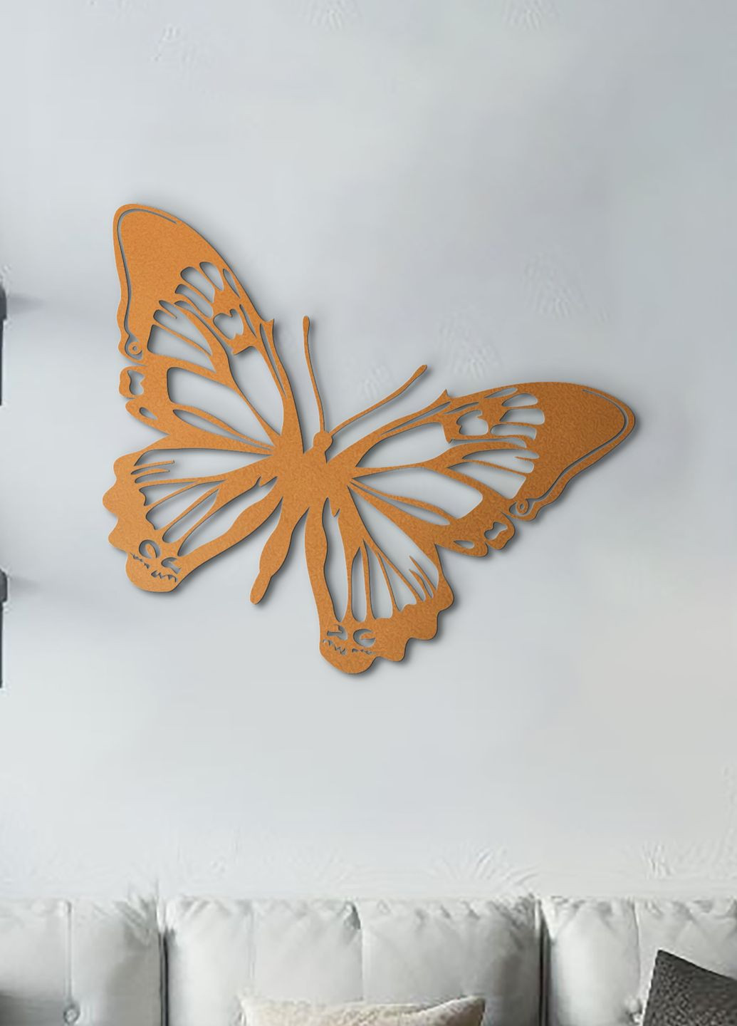 Дерев'яний декор для кімнати, декоративне панно на стіну "Великий метелик", мінімалістичний стиль 20х23 см Woodyard (292112631)