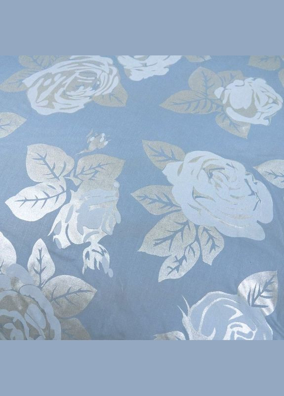 Напірник для подушки з пір'я і пуху Тік 35х35 см блакитна Роза No Brand (325864668)