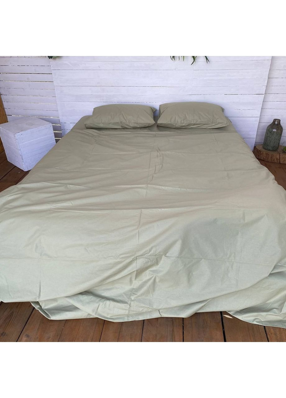 Постільна білизна Хакі ранфорс Полуторний розмір, наволочки 50/70 No Brand (364219810)