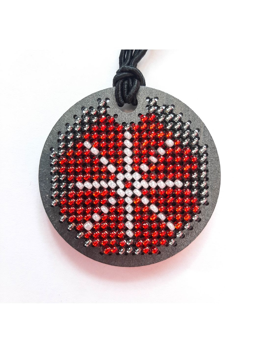 Кулон женский вышитый бисером украшение ручной работы Украинские аутентичные орнаменты обереги No Brand Українські орнаменти (306094561)