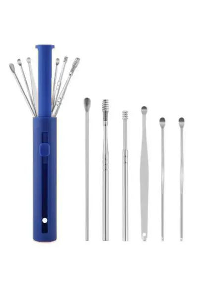 Многоразовые инструменты для чистки ушей, 6 шт. No Brand (318359353)