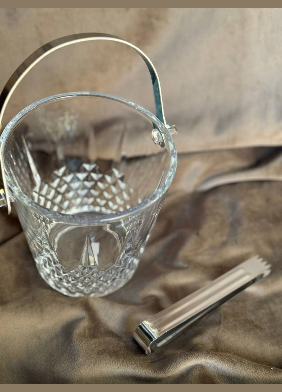 Ведро для льда Waterford Lismore стеклянное со щипцами 1 л Прозрачный HP-19-21GLASS Yiwu (338195376)