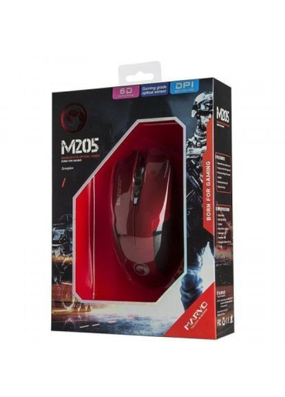 Миша Marvo m205rd usb red (275092696)