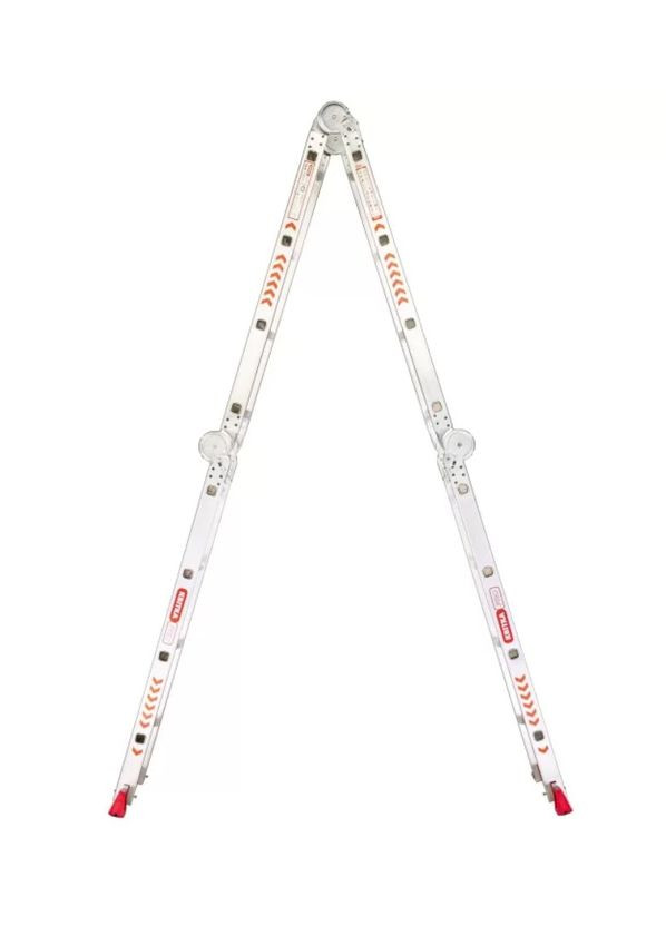 Алюмінієва драбина-трансформер PRO HD (4x4 сходинок) алюмінієва 4-секційна (24691) КВІТКА (315765421)