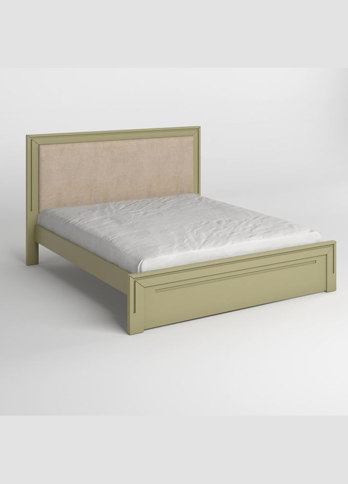 Двуспальная деревянная кровать Торонто Т4 (RAL1020)Аляска 23 (бежевый) 160х190 см (MBG-8261) Mebigrand (368283095)