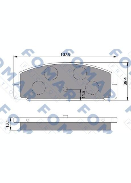 Колодки тормозные дисковые задние MAZDA 323 626 MAZDA6 97- FO 680181 Fomar (364975118)