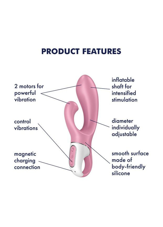 Вібратор-кролик надувний Air Pump Bunny 2 Satisfyer (297516783)