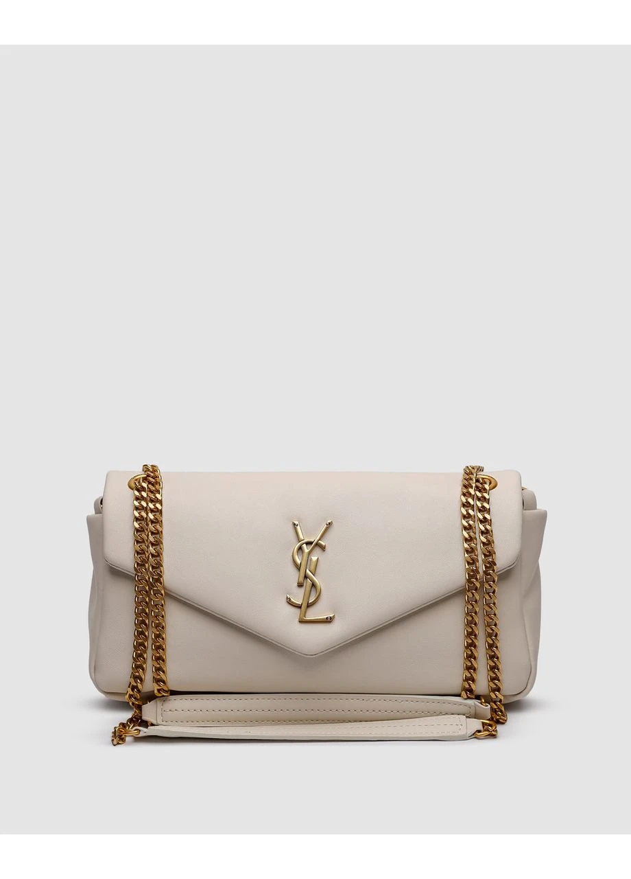 Сумка SAINT LAURENT Calypso In Plunged Lambskin White Ів Сен-Лоран No Brand (377507782)