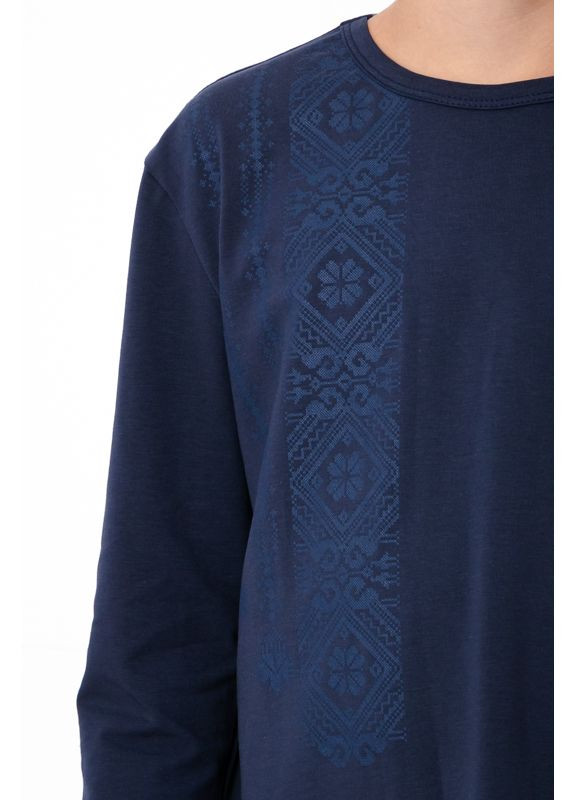 Темно-синя джемпер для хлопчика (p-14850) Носи своє візерунок українська символіка (351517254)
