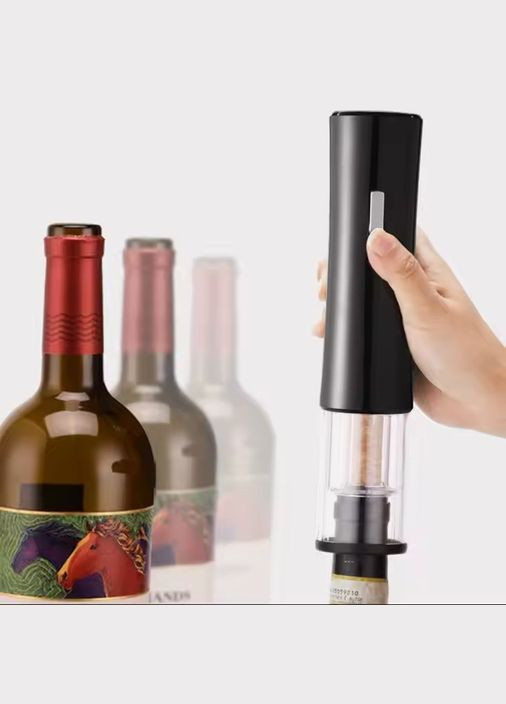 Штопор электрический на батарейках автоматический для вина электроштопор портативный прозрачный No Brand (346533713)
