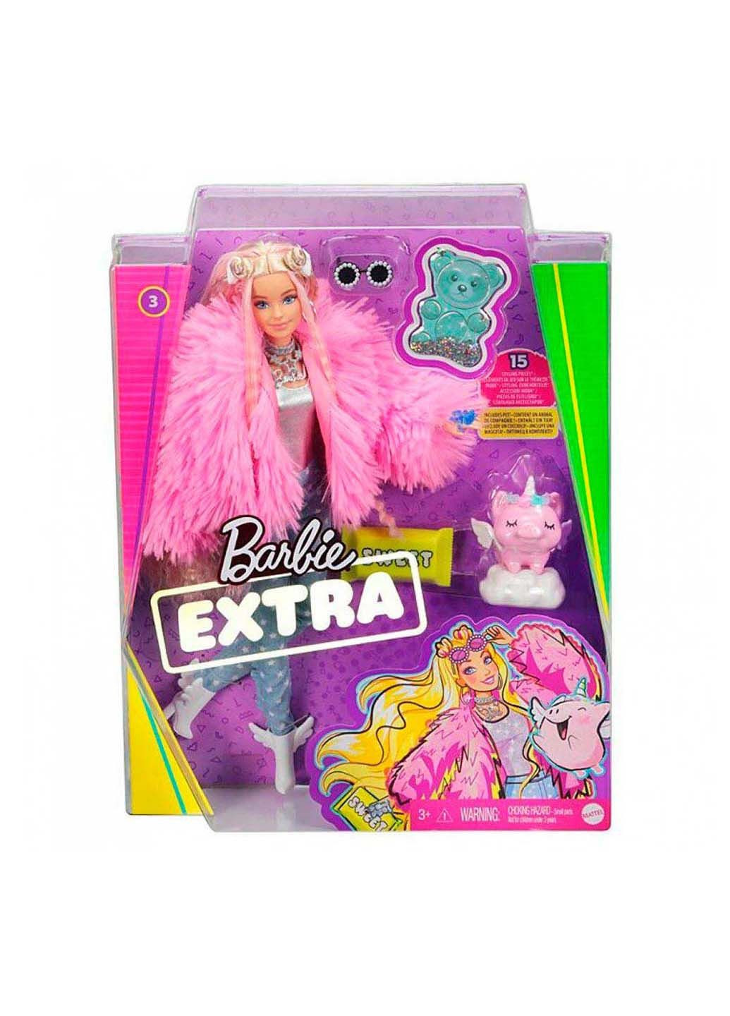 Лялька Екстра в пухнастому жакеті GRN28 Barbie (292555918)