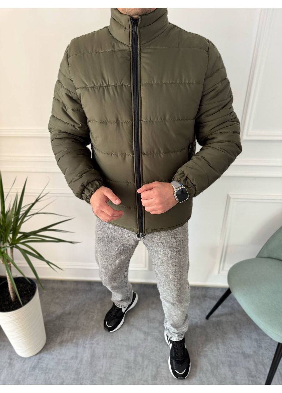 Оливкова (хакі) демісезонна куртка 250 синтепон No Brand