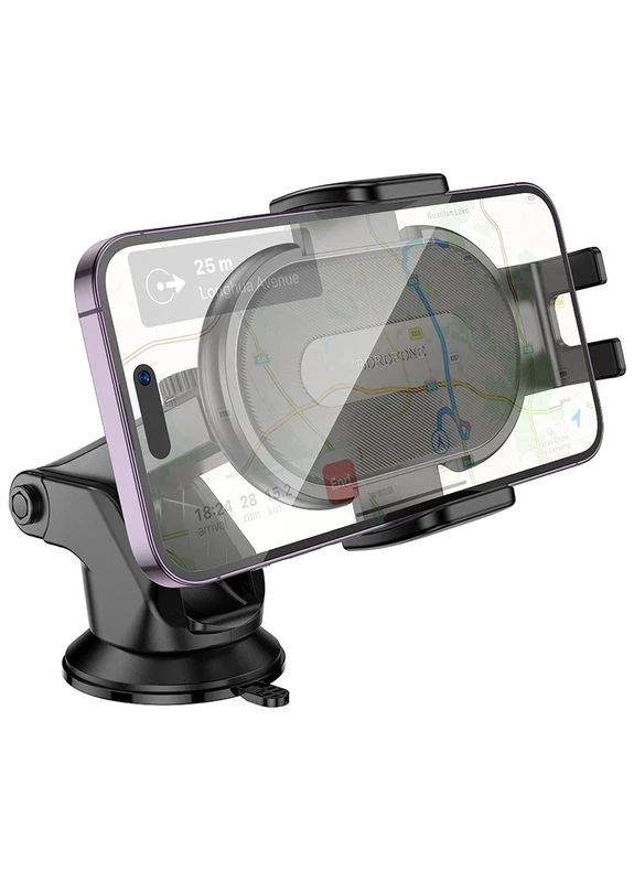 Автотримач для телефона BH134 Rio push-type car holder (center console) Black Borofone (389915368)