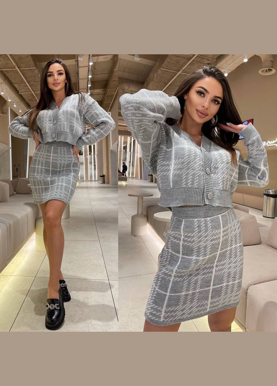 Стильний костюм кардиган та спідничка Vakko (303000913)