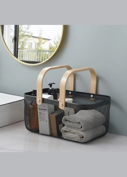 Корзина металлическая "Уютный оаза", черная, 40*17 см ELISEY (316631636)