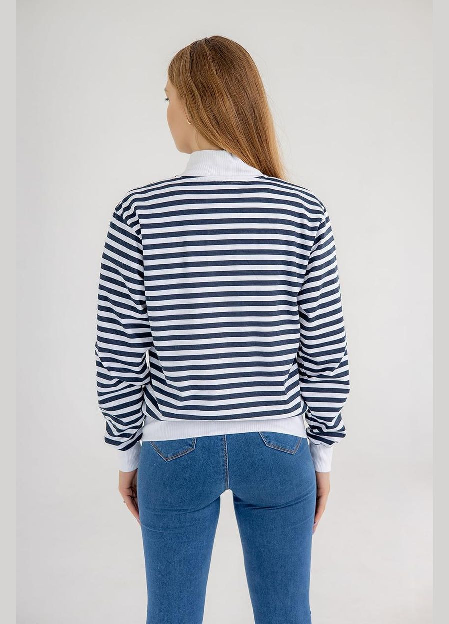 Комбінований світшот жіночий на замку в смужку (м42) UMON (316680899)