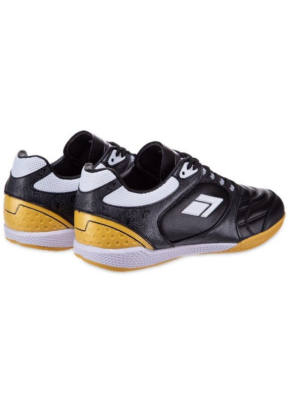 Цветные обувь для футзала мужская 20607 черно-бело-золотой (57532034) OWAXX