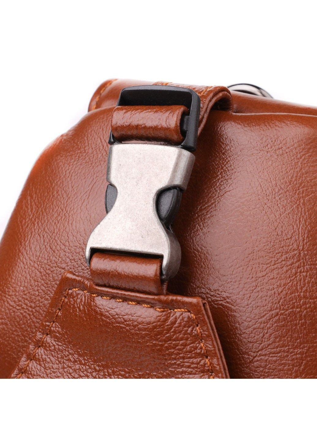 Зручна чоловіча сумка через плече з натуральної шкіри 23049 Рудий Vintage (357495044)