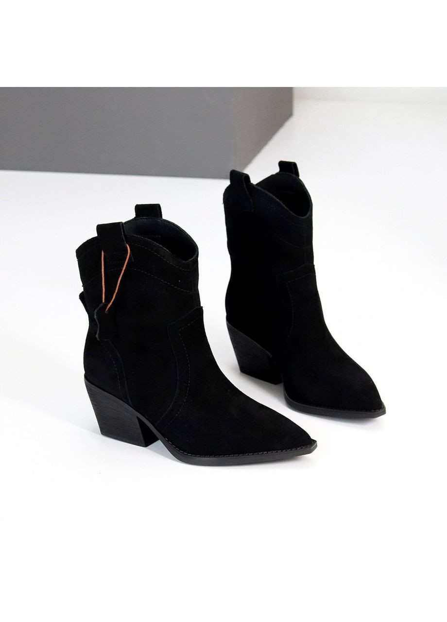 Осенние ботинки-казаки замшевые Helen из натуральной замши