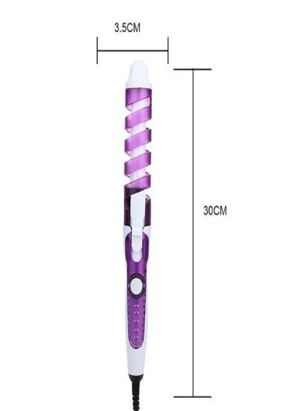 Плойка спіральна для волосся MS 4901 з кераміко-турмаліновим покриттям Фіолетовий Domotec (302311112)