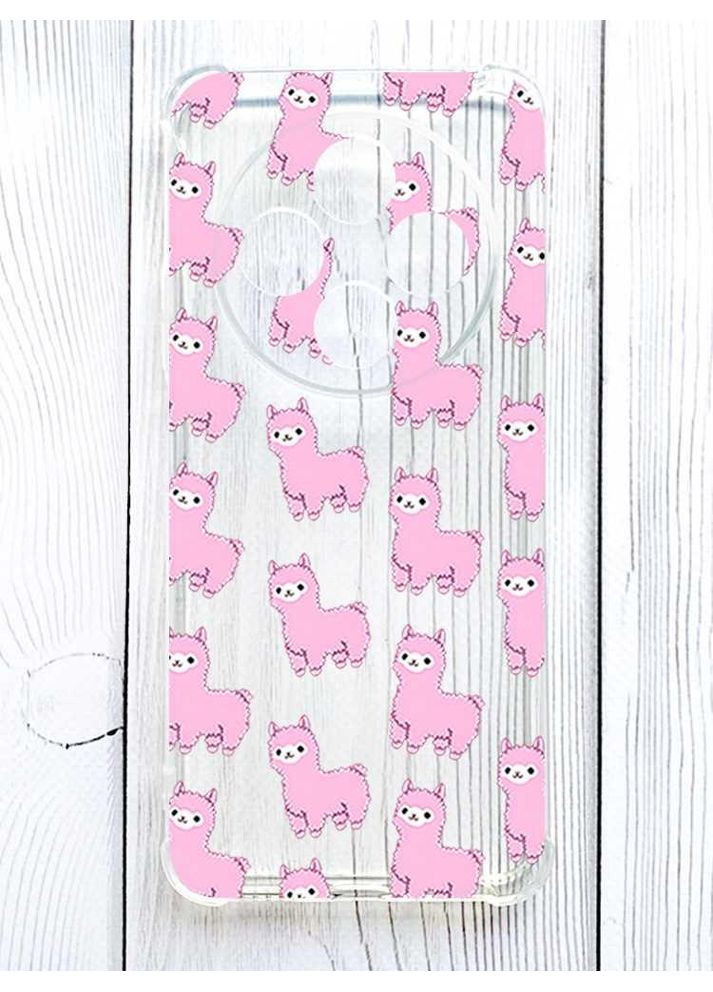 Чохол з потовщеними кутами на Xiaomi Redmi 14C / Poco C75 Лами рожеві (принт 101) Creative (355389999)