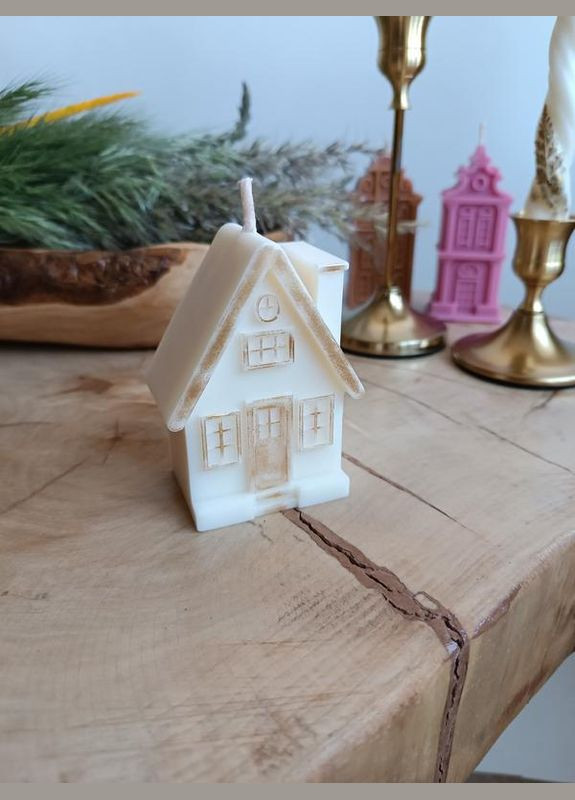 Свічка-будиночок, аромат і колір на вибір, натуральний віск, декор і подарунок Hand Made (346591210)